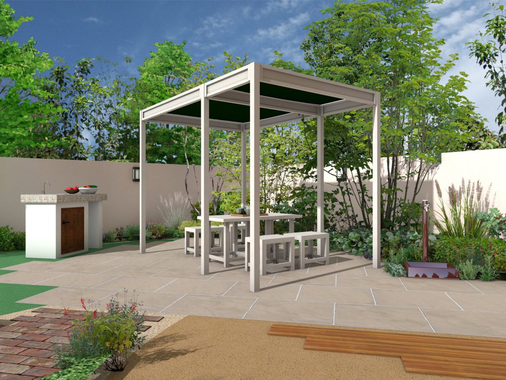 お庭をレンガ・石・インターロッキングで舗装